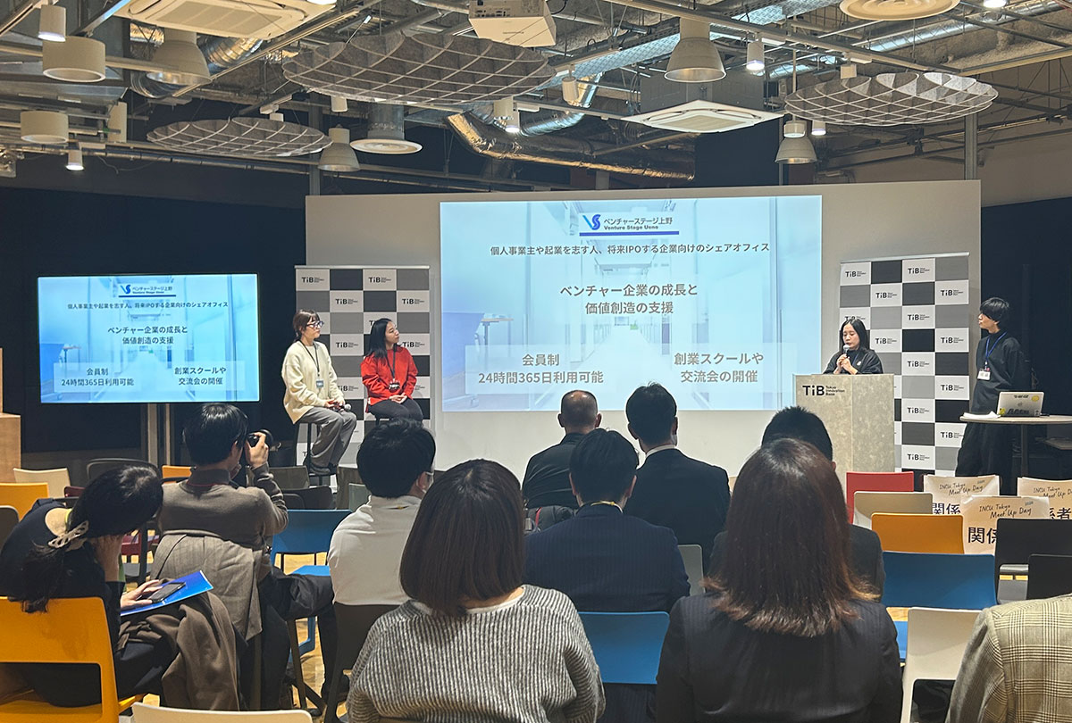 ベンチャーステージ上野のピッチの様子