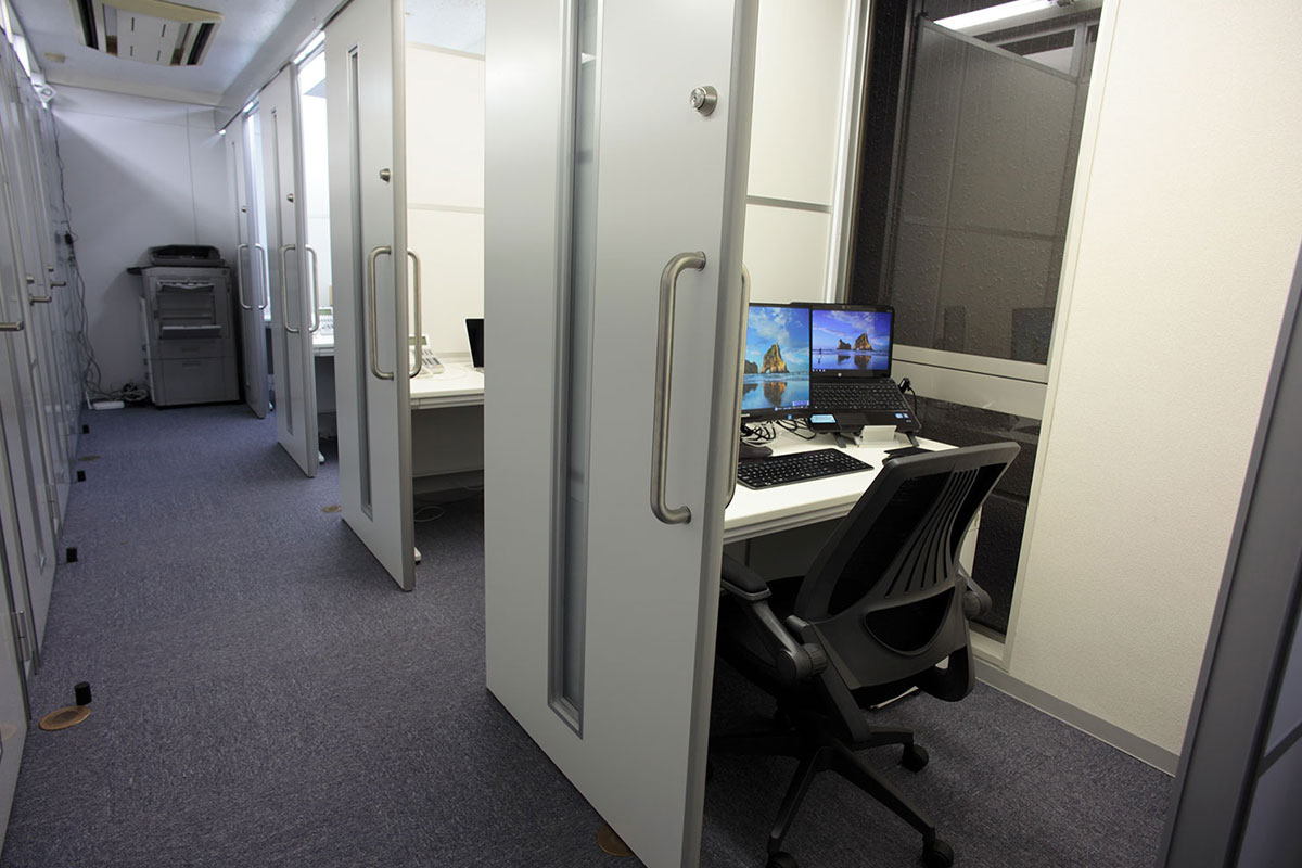 個室ブースは全10室